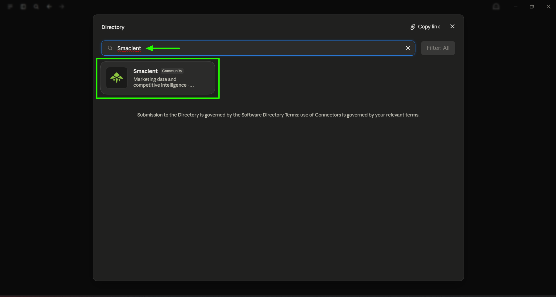 Step 5 - Select Smacient