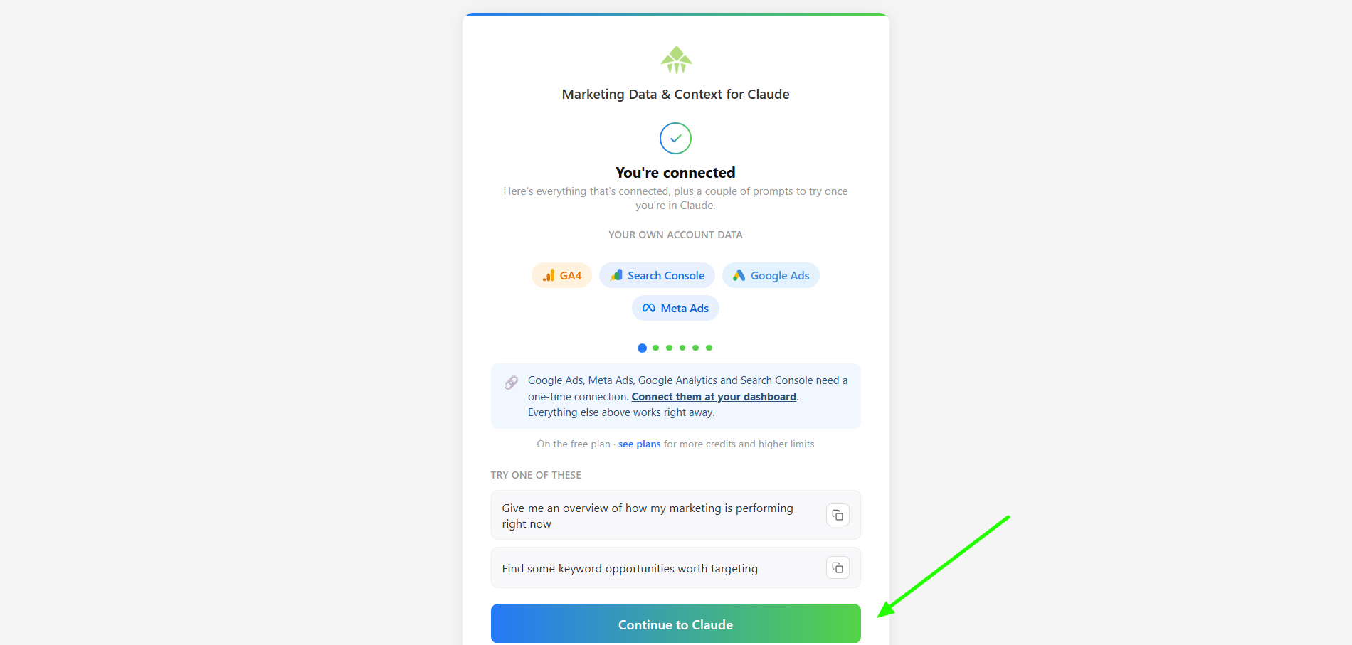 Step 8 - Confirm your connection